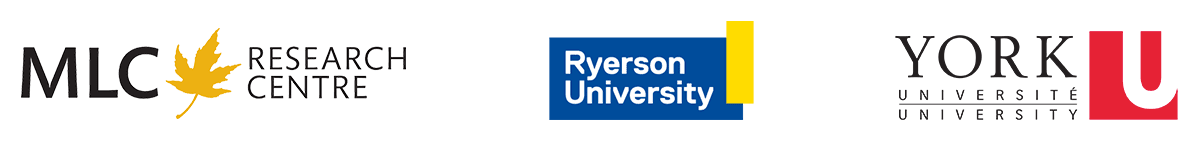 MLCRC, Ryerson University and York University logos