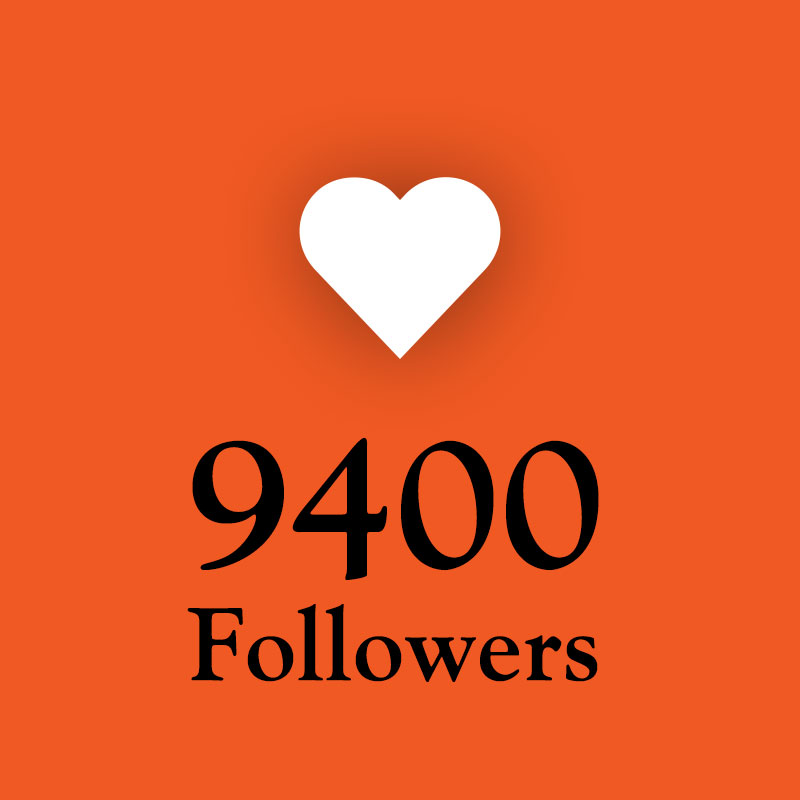 9400 followers